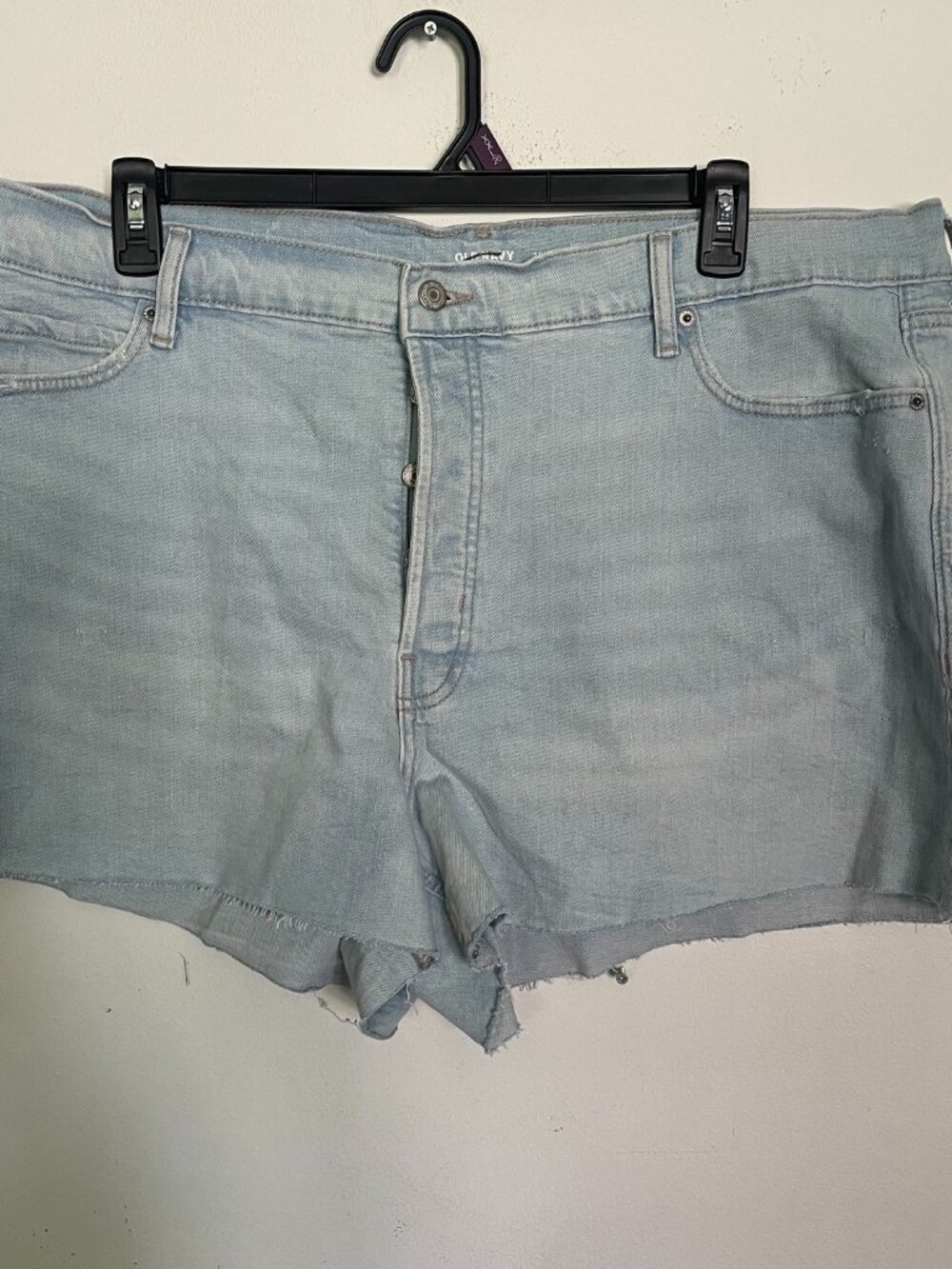 Old Navy NEW Sky Hi A Line High Rise Denim Shorts Women’s Plus 22 NOWT T6